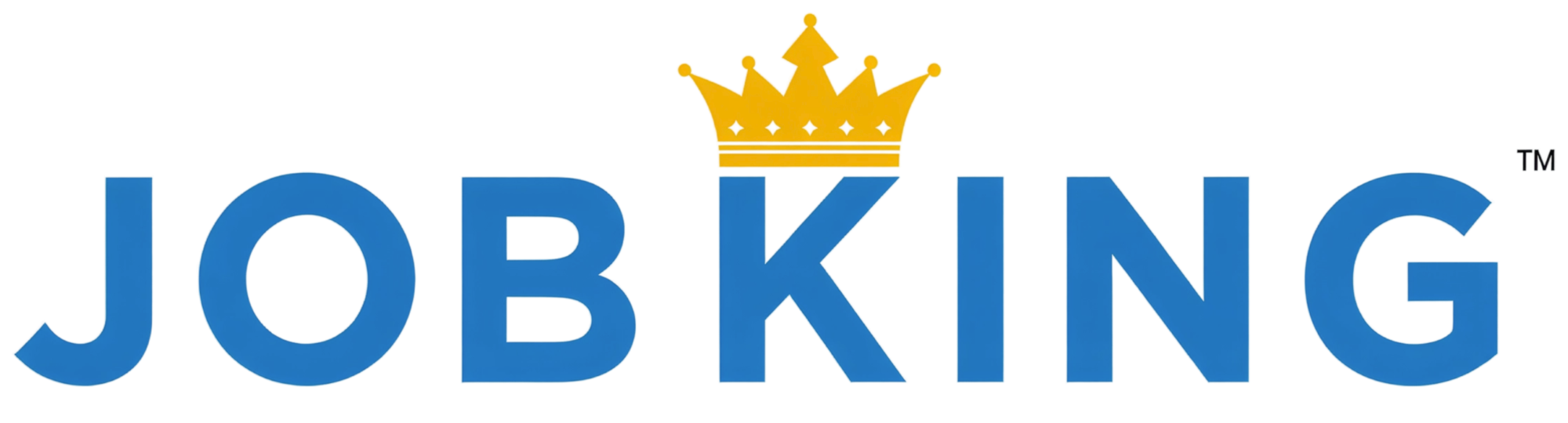 Job King logo with a crown over the K